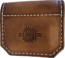 Load image into Gallery viewer, Brown leather shotgun barrel protector for trapshooting and other clay pigeon sports.